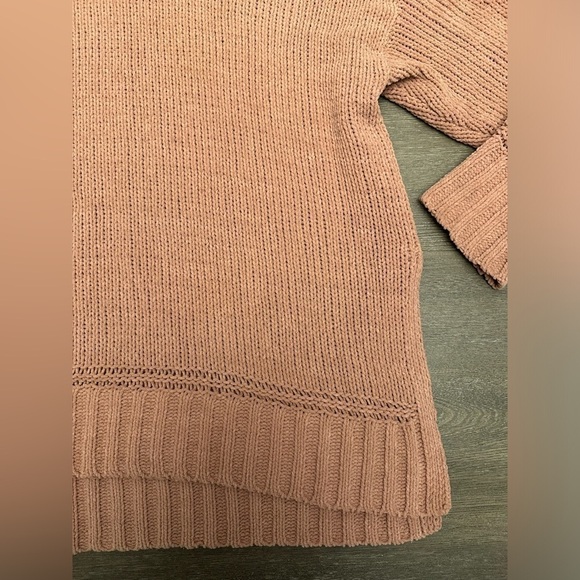 AERIE LIGHT BROWN TURTLE NECK PONCHO - Size Medium SKU:470 - Picture 2 of 5